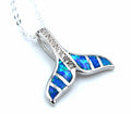 Whale Tail Opal Pendant Necklace