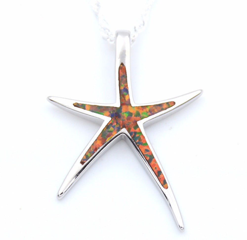 Starfish Opal Pendant Necklace