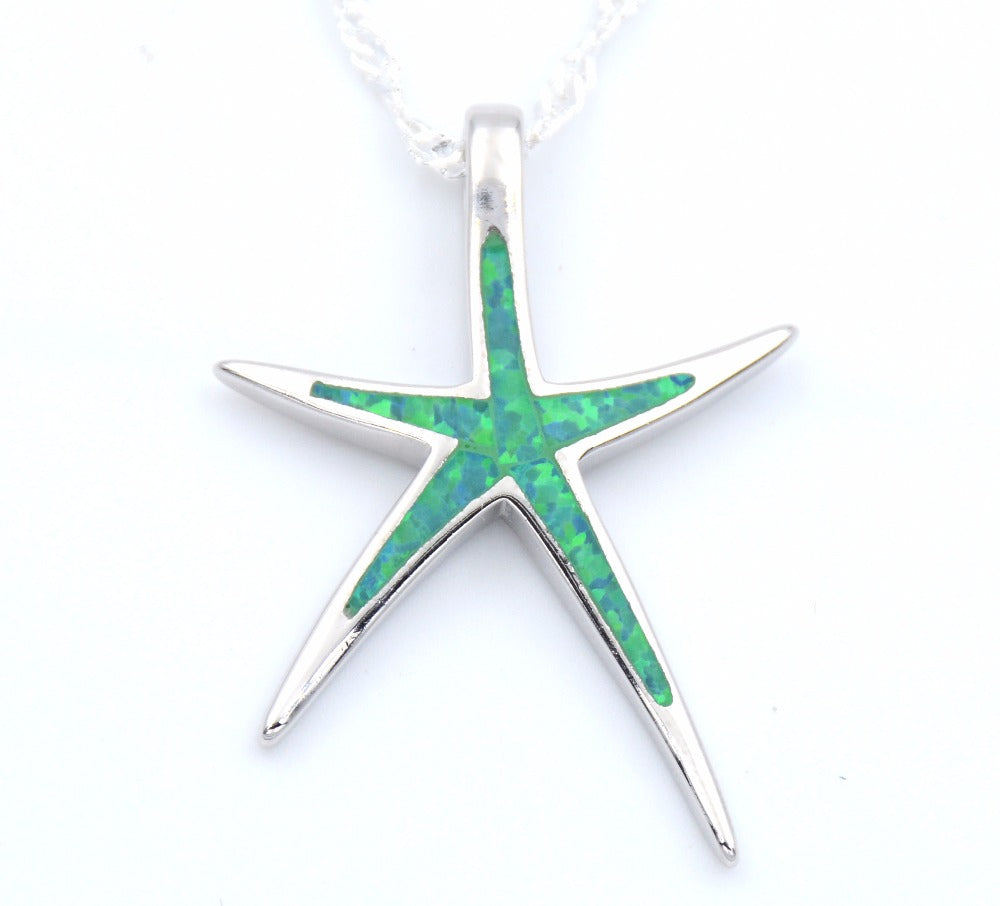 Starfish Opal Pendant Necklace