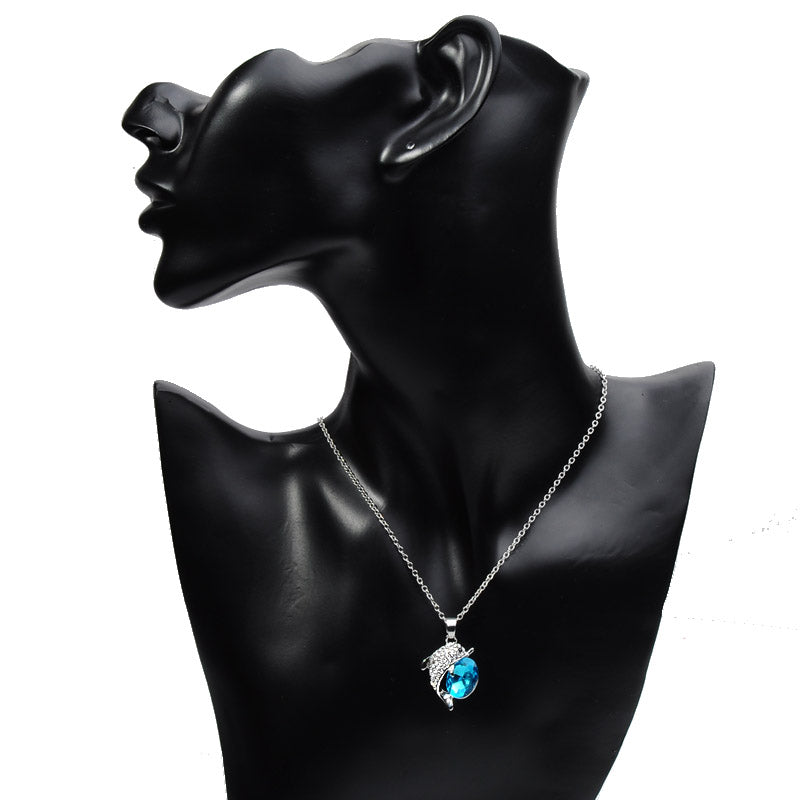 Crystal Dolphin Pendant Necklace VIP