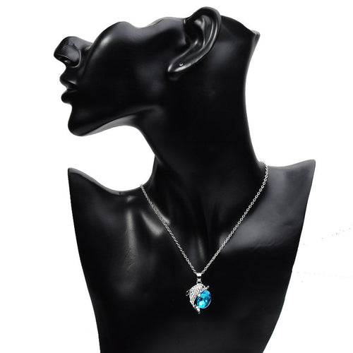 Crystal Dolphin Pendant Necklace