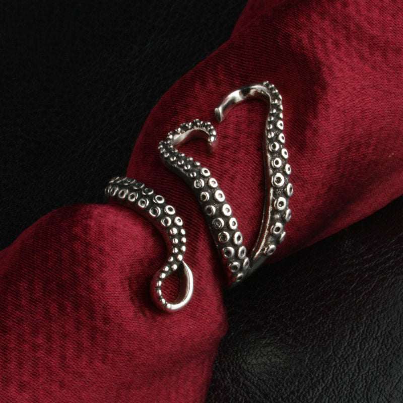 Octopus Black Ring