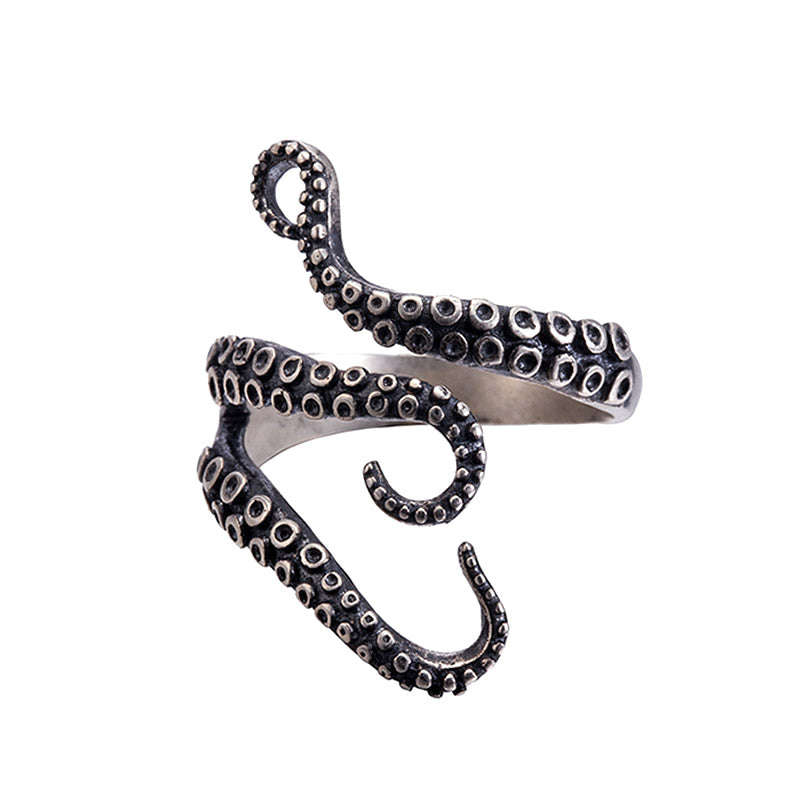 Octopus Black Ring