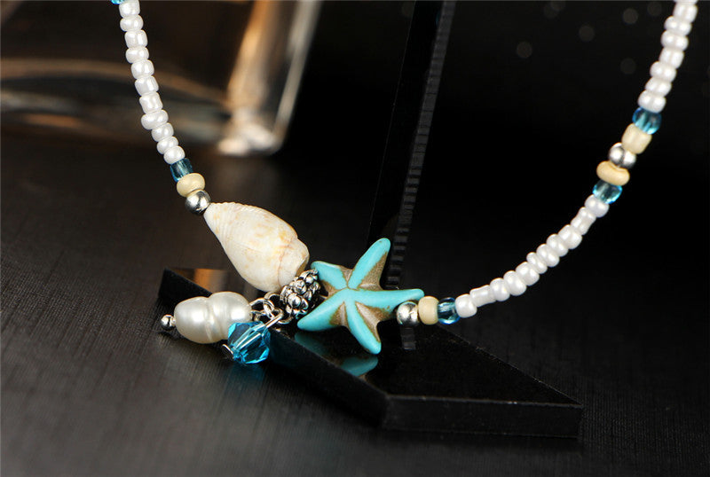Turquoise Starfish Anklet Bracelet