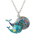 Cute Whales Colorful Pendant Necklace