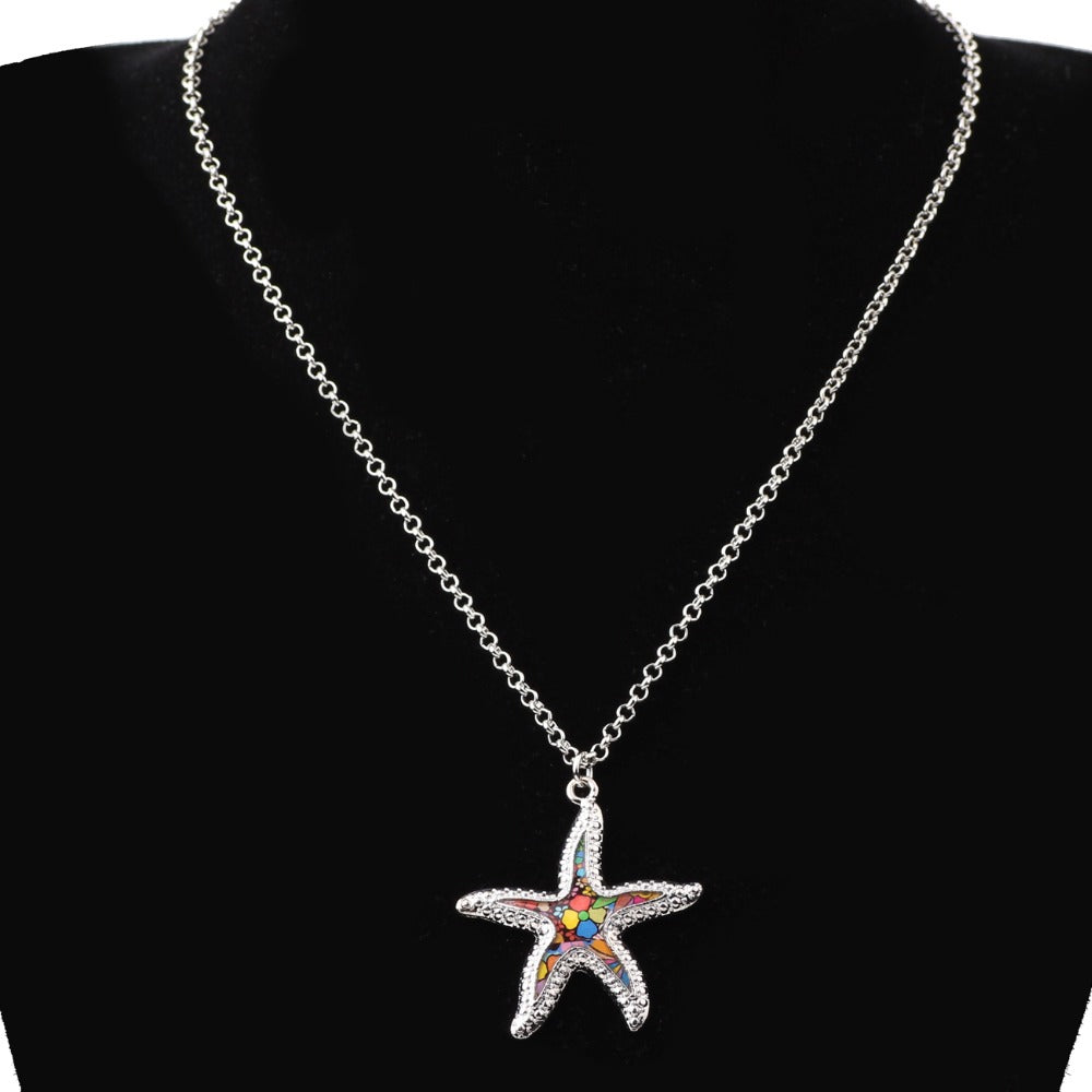 Starfish Colorful Pendant Necklace VIP