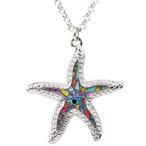 Starfish Colorful Pendant Necklace VIP