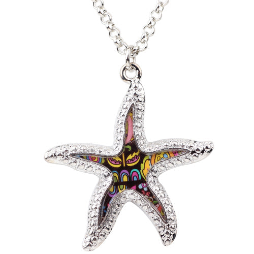 Starfish Colorful Pendant Necklace VIP