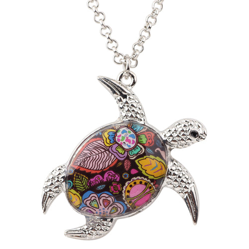 Sea Turtle Colorful Pendant Necklace VIP
