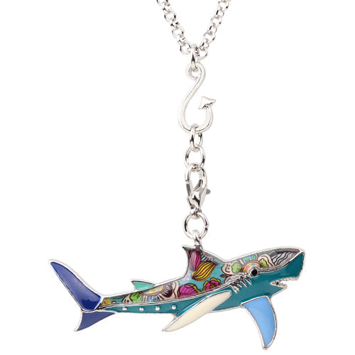Shark Colorful Pendant Necklace