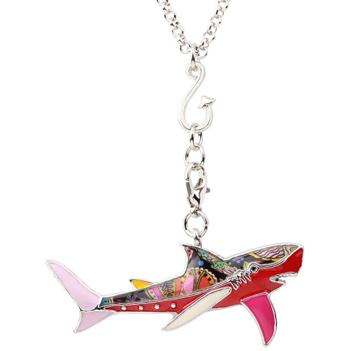 Shark Colorful Pendant Necklace