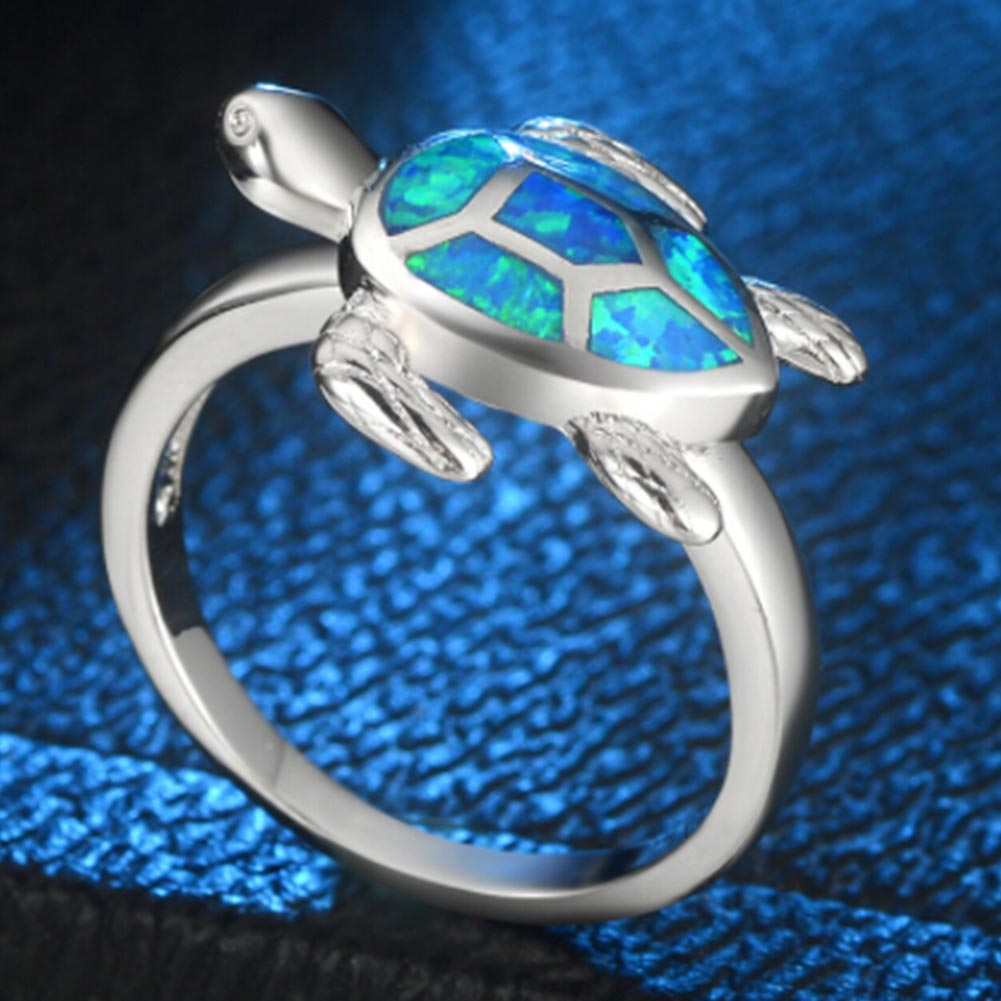 Opal Sea Turtle Ring