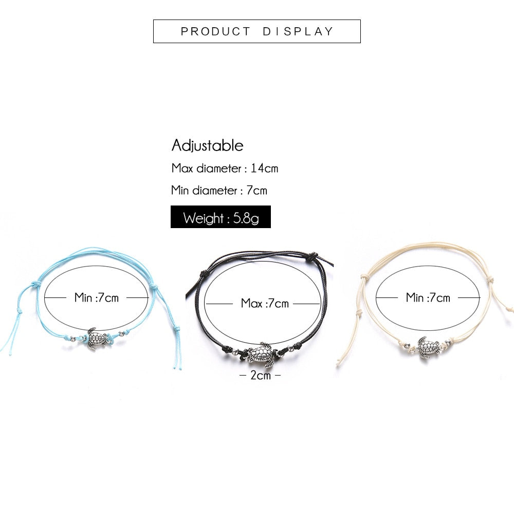 Sea Turtles Anklets Set